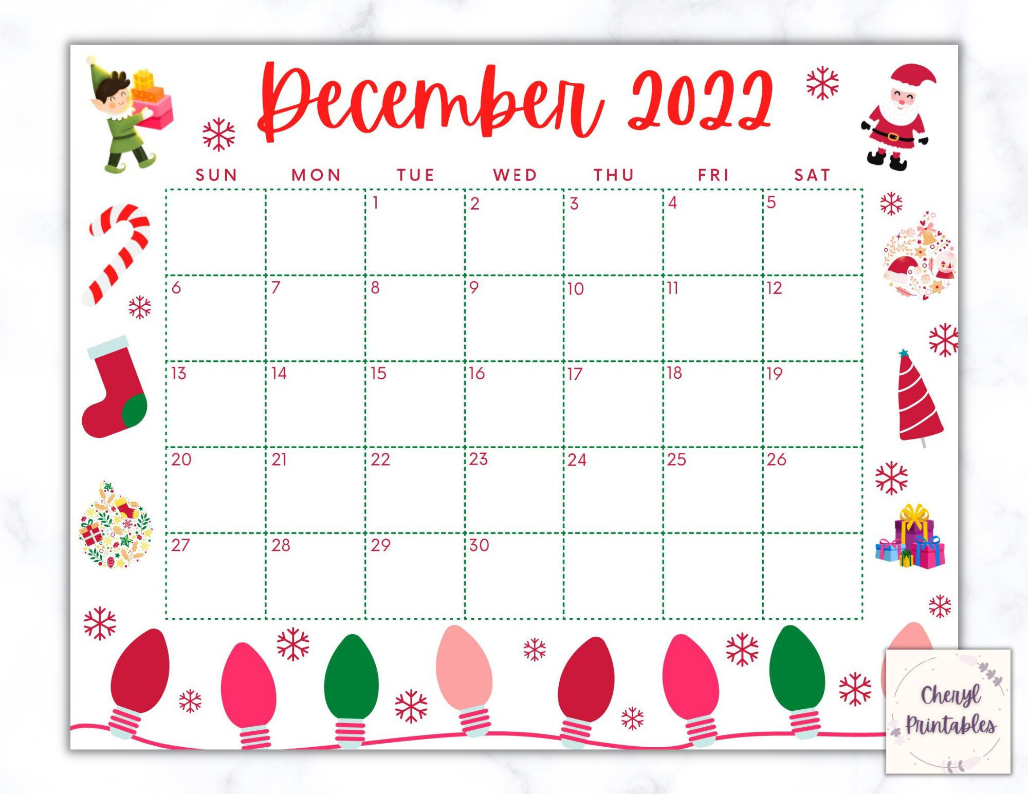 Printable December Calendar 2024, Christmas Calendar, Holiday inside 2024 December Calendar Printable Disney