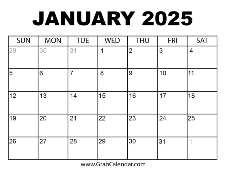 Free Printable December 2024 January 2025 Calendar