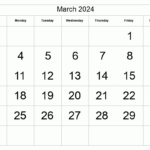 Printable March 2024 Calendar | Free Printable Calendars Inside 2024 March December Calendar Printable