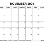 Printable November 2024 Calendar Templates With Holidays   Wiki Within 2 Month Printable Calendar For November December 2024