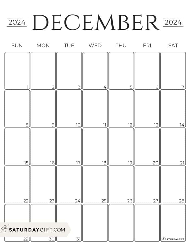 Simple Calendar Template 2024 - Free Printable Vertical Calendar throughout December 2024 Calendar Printable A6 Free