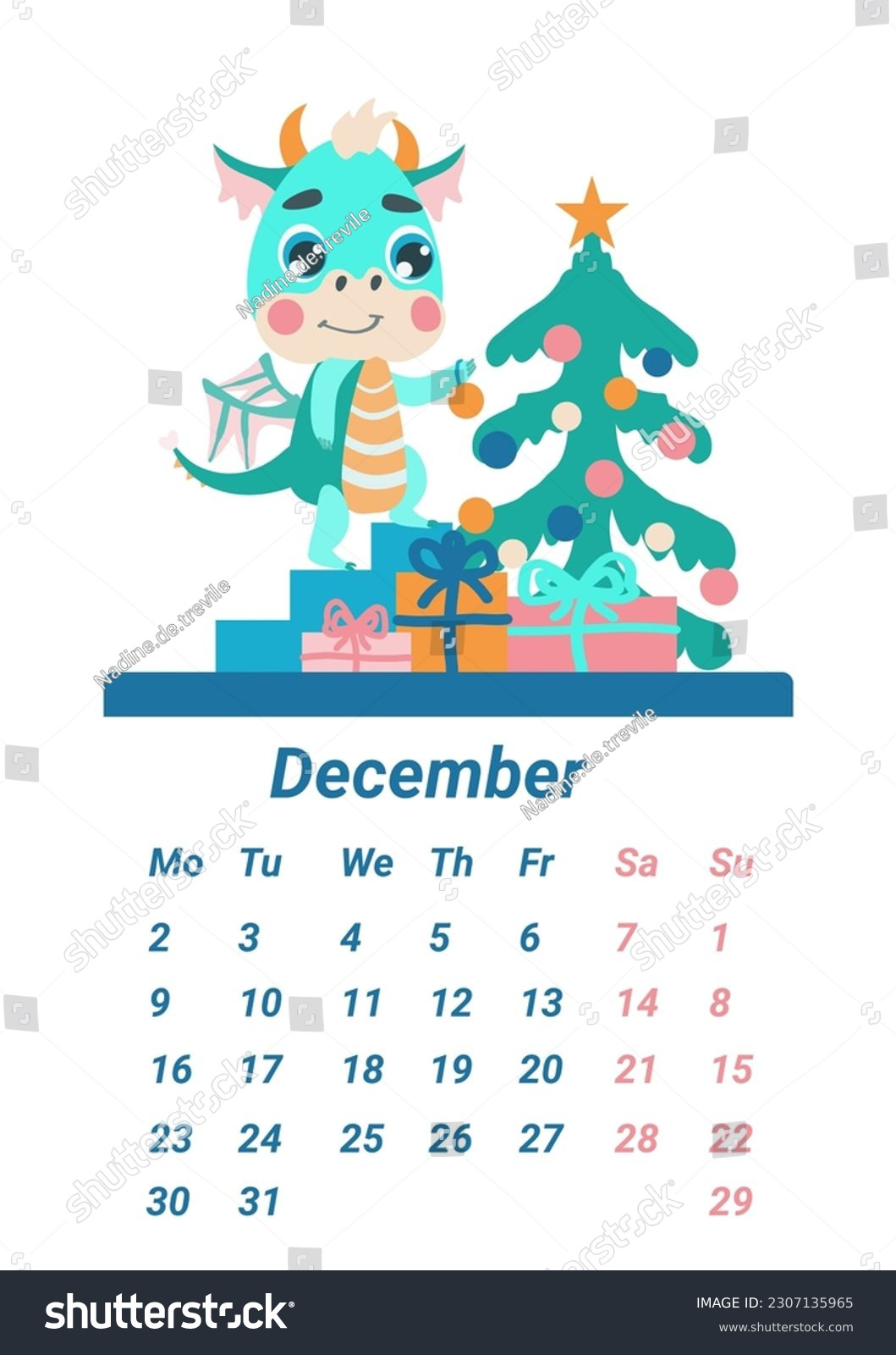 Vertical Page Childrens Calendar Small Green Stock Vector (Royalty throughout December 2024 Children&amp;amp;#039;S Calendar Printable