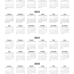 2023 Blank Yearly Calendar Template With Regard To Free Printable 3 Year Calendar 2023 To 2025