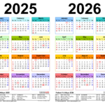 2025 2026 Two Year Calendar   Free Printable Pdf Templates In 2025 Calendar 2026 Printable Free Download