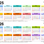 2025 2026 Two Year Calendar   Free Printable Pdf Templates Throughout 2025 And 2026 Calendar With Holidays Printable Free