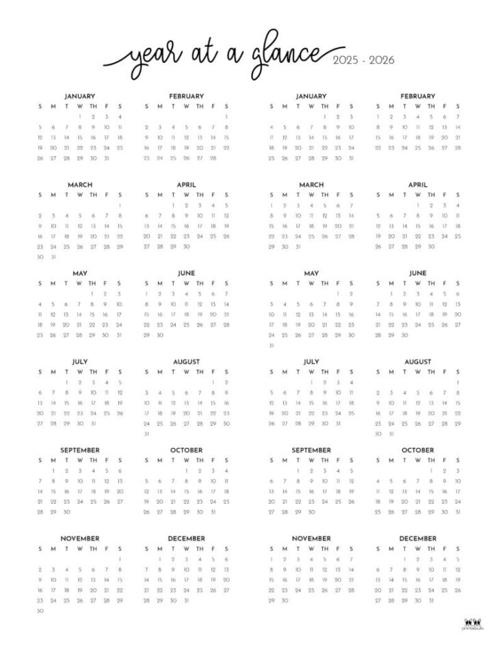 Printable 2025-2026 Calendar