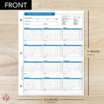 2025 Attendance Calendar Cardstock, Employee Work Tracker, 8.5 X Inside Printable 2025 Attendance Calendar