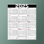 2025 Calendar 18X24 Poster Matte Finish   Etsy Throughout 2025 Adp Calendar Printable