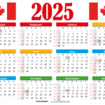 2025 Calendar Canada Printable Free With Regard To Free Printable 2025 Calendar With Canadian Holidays