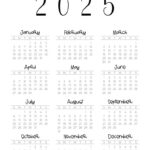 2025 Calendar Printable   18 Cute & Free 2025 Yearly Calendar With Regard To Yearly Calendar 2025 Printable