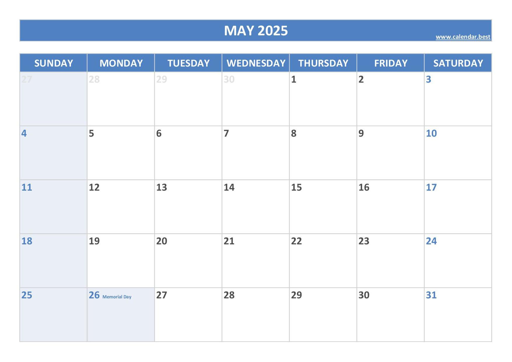 2025 Calendar With Holidays (Us Federal Holidays) with 2025 Printable Monthly Calendar With Holidays