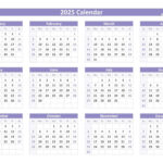 2025 Calendar With Week Numbers Inside Calendar Printable 2025