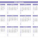 2025 Calendar With Week Numbers Throughout 2025 Calendar Printable Landscape