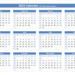 2025 Calendar With Week Numbers (Us And Iso Week Numbers) Pertaining To 2025 Calendar With Week Numbers Printable