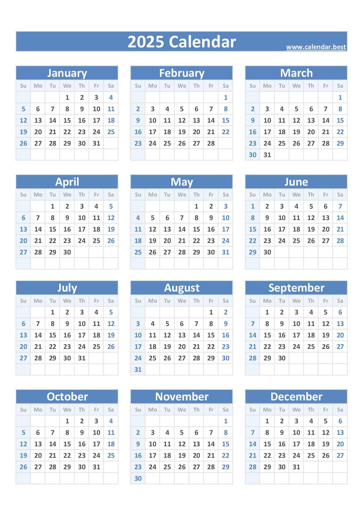 2025 Calendar With Week Numbers within A4 Calendar 2025 Printable