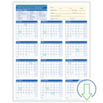 2025 Downloadable Employee Attendance Calendar | Hrdirect Throughout 2025 Attendance Calendar Printable Free Download