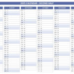 2025 Half Year Calendar To Print Within 2025 6 Month Calendar Printable