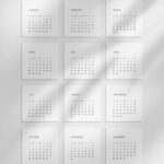 2025 Mini Calendar Printable Bujo Calendar 2025 4X4 3X3 2X2 Pdf + Jpg In 2025 Mini Calendar Printable