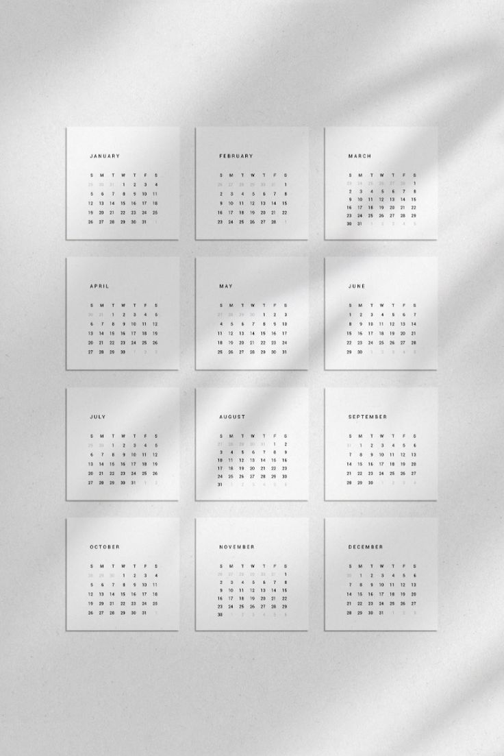 2025 Mini Calendar Printable Bujo Calendar 2025 4X4 3X3 2X2 Pdf + Jpg in 2025 Mini Calendar Printable