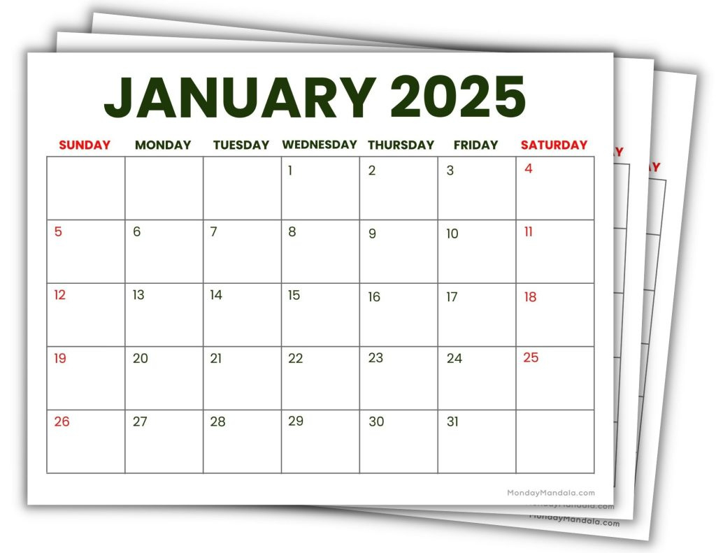 2025 Printable Calendars (56 Free Pdf Printables) for Free 2025 Calendar Printable