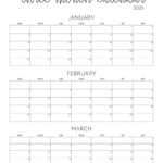 2025 Three Month/Quarterly Calendars   36 Free Cals | Printabulls For 3 Month Calendar 2025 Printable