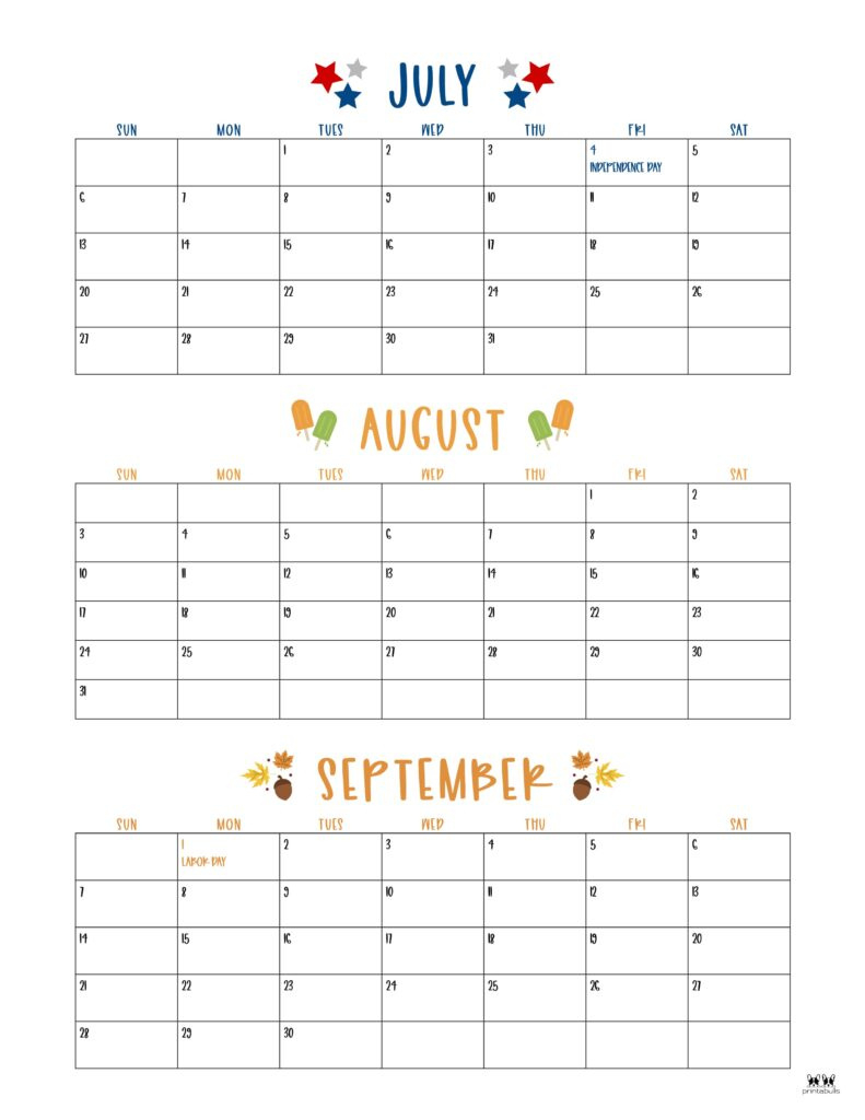 2025 Three Month/Quarterly Calendars - 36 Free Cals | Printabulls for 3 Month Calendar Printable 2025