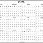 2025 Year Calendar | Yearly Printable With Regard To Calendar Printable 2025 Year