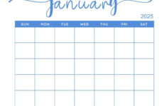 40+ Printable January 2025 Calendars | Free Pdf – Calendarkart throughout Cute January 2025 Printable Calendar