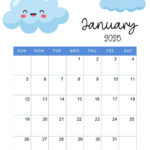 40+ Printable January 2025 Calendars | Free Pdf   Calendarkart Within Cute Printable January 2025 Calendar