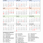 Annual Calendar 2025 With Philippines Holidays inside 2025 Calendar Philippines With Holidays Printable