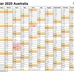 Australia Calendar 2025   Free Printable Pdf Templates With Calendar 2025 Australia Printable