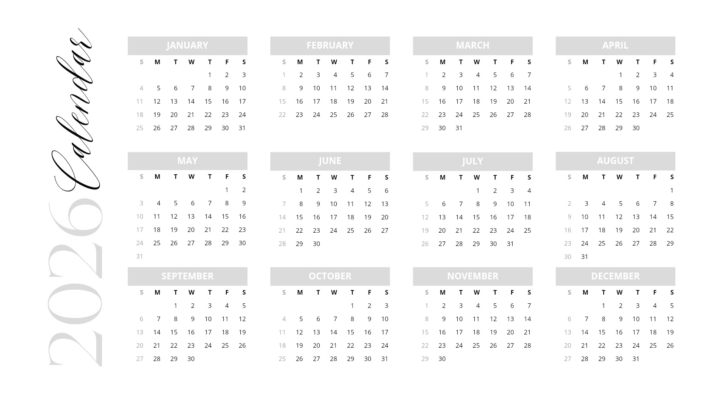 2025 Calendar 2026 Printable