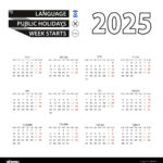 Calendar 2025 In Hebrew Language, Week Starts On Monday. Vector Intended For 2025 Jewish Calendar Printable