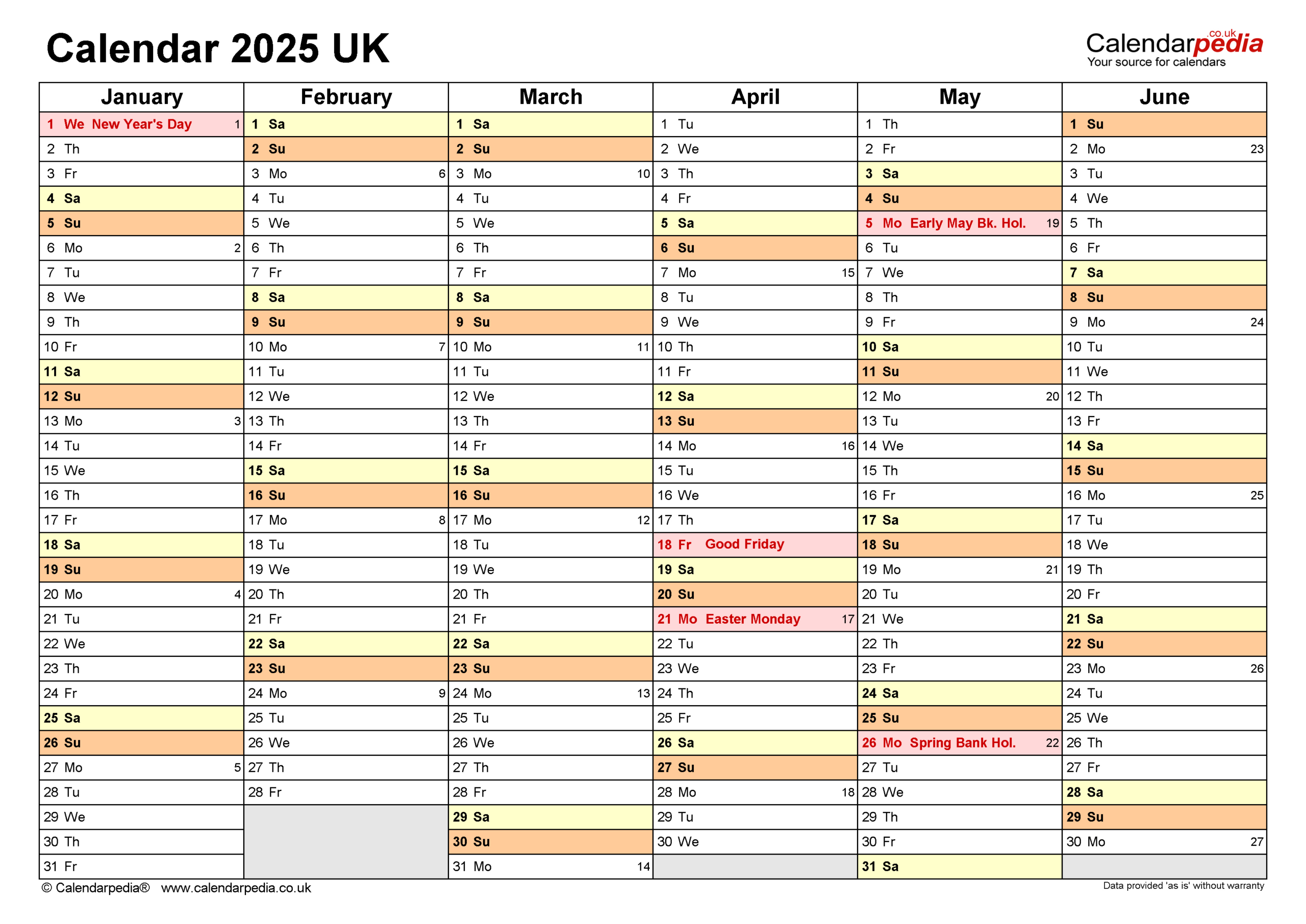 Calendar 2025 (Uk) - Free Printable Pdf Templates intended for Calendar 2025 Uk Printable