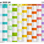 Calendar 2025 (Uk)   Free Printable Pdf Templates Intended For Free Printable 2025 Calendar Uk With Bank Holidays