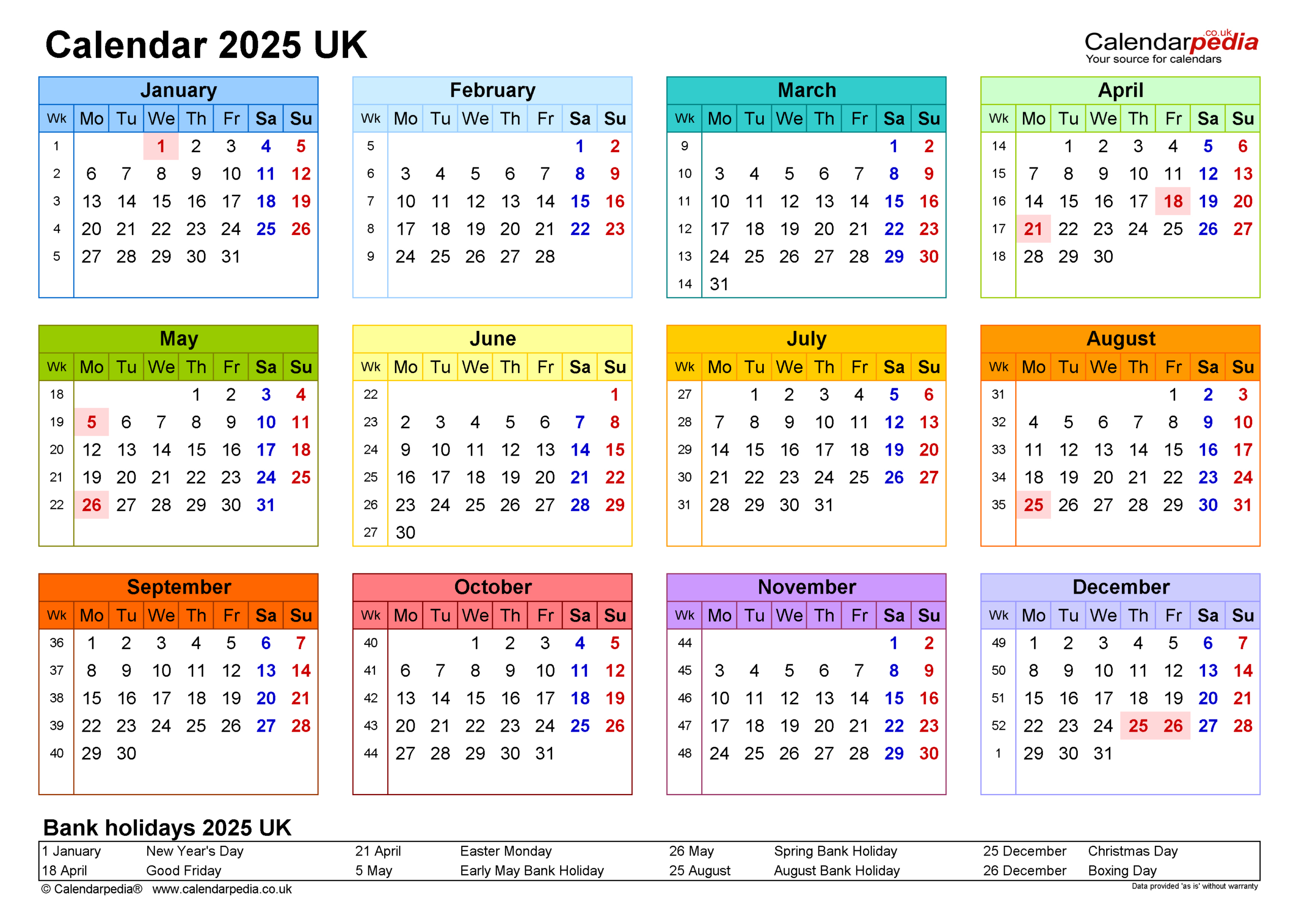 Calendar 2025 (Uk) - Free Printable Pdf Templates regarding Strip Calendar 2025 Printable