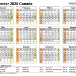 Canada Calendar 2025   Free Printable Pdf Templates For 2025 Calendar Canada With Holidays Printable Free