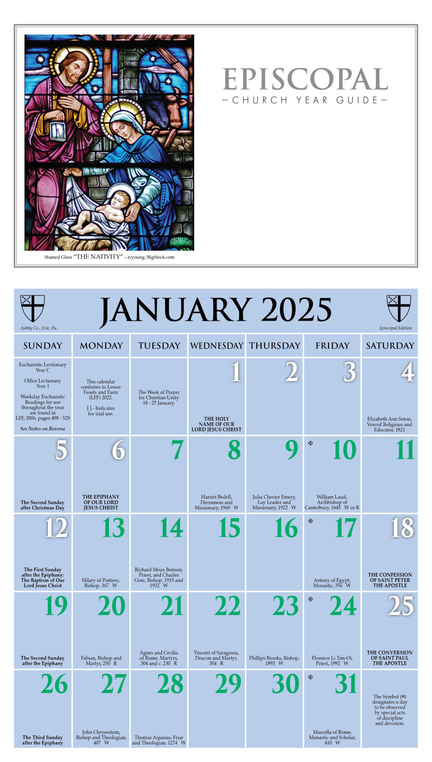 Churchpublishing: 2025 Episcopal Church Year Guide Kalendar in 2025 Liturgical Calendar Printable