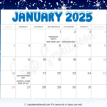 Cute 2025 Free Printable Monthly Calendars   Cassie Smallwood Throughout 2025 Monthly Calendar With Holidays Printable Free