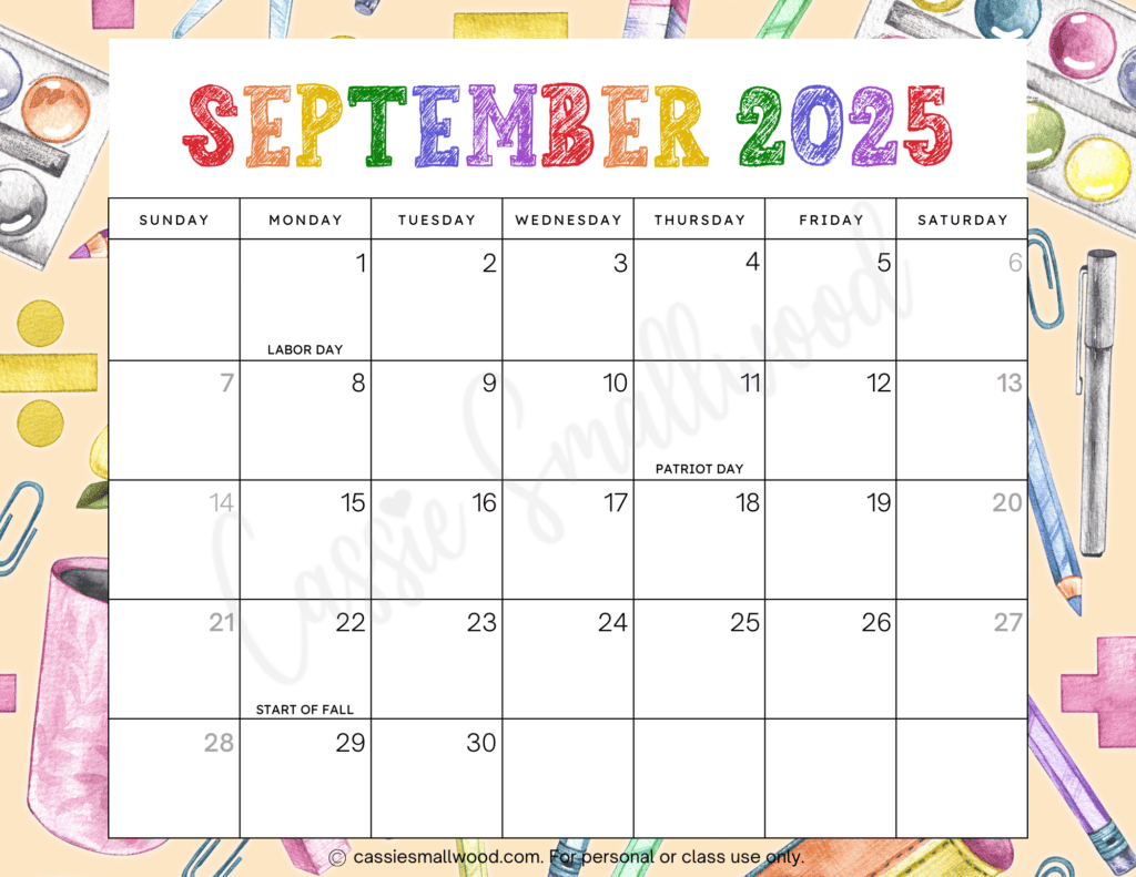 Cute 2025 Free Printable Monthly Calendars - Cassie Smallwood throughout Google Calendar 2025 With Holidays Printable