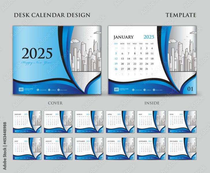 Desk Calendar 2025 Printable