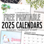 Download 2025 Printable Calendar Templates And 2025 Planners For 2025 Printable Calendar By Month Printable Free