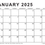 Editable Printable Calendars 2025   Typeable Pdf   Calendarkart In January 2025 Calendar Printable Edit