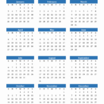 Free 2025 Calendars In Pdf, Word, Excel For 2025 At A Glance Calendar Printable