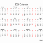 Free Calendar For 2025 With 2025 Calendar Printable Landscape