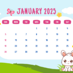 Free Cute January 2025 Calendar Template   Edit Online & Download Regarding Printable Cute January Free January 2025 Calendar Cute