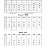 Free Download Printable Calendar 2025, 3 Months Per Page, 4 Pages In 3 Month Printable Calendar 2025