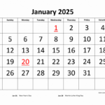 Free Download Printable Calendar 2025, Large Font Design In Free Printable 2025 Monthly Calendar