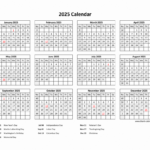 Free Download Printable Calendar 2025 With Us Federal Holidays For 2025 Calendar With Federal Holidays Printable