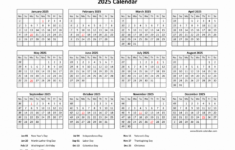 Free Download Printable Calendar 2025 With Us Federal Holidays inside 2025 Calendar Free Printable With Holidays